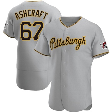 Braxton Ashcraft Men's Authentic Pittsburgh Pirates Gray Road Jersey