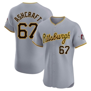 Braxton Ashcraft Men's Elite Pittsburgh Pirates Gray Road Jersey