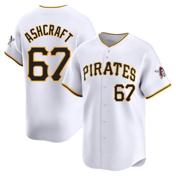 Braxton Ashcraft Men's Limited Pittsburgh Pirates White Home Jersey