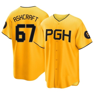 Braxton Ashcraft Men's Replica Pittsburgh Pirates Gold 2023 City Connect Jersey