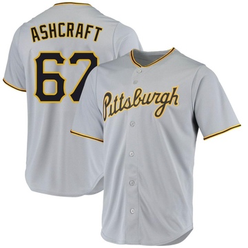 Braxton Ashcraft Men's Replica Pittsburgh Pirates Gray Road Jersey