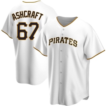 Braxton Ashcraft Men's Replica Pittsburgh Pirates White Home Jersey