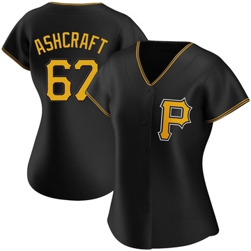 Braxton Ashcraft Women's Authentic Pittsburgh Pirates Black Alternate Jersey
