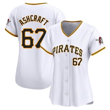 Braxton Ashcraft Women's Limited Pittsburgh Pirates White Home Jersey