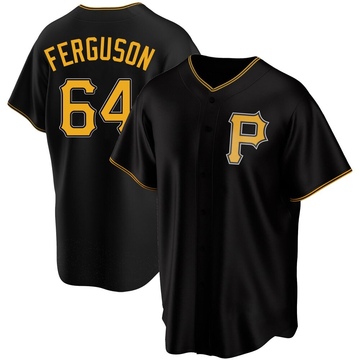 Caleb Ferguson Men's Replica Pittsburgh Pirates Black Alternate Jersey