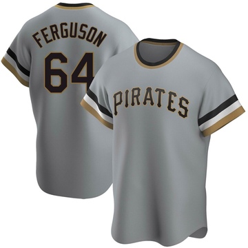 Caleb Ferguson Men's Replica Pittsburgh Pirates Gray Road Cooperstown Collection Jersey