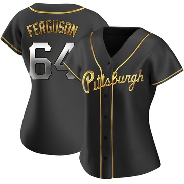 Caleb Ferguson Women's Replica Pittsburgh Pirates Black Golden Alternate Jersey