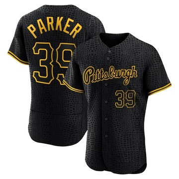 Dave Parker Men's Authentic Pittsburgh Pirates Black Snake Skin City Jersey