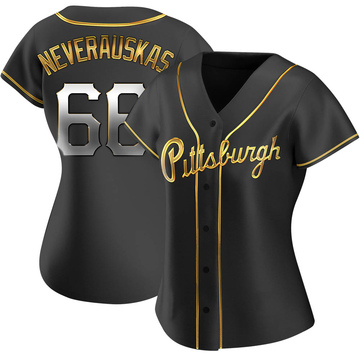 Dovydas Neverauskas Women's Replica Pittsburgh Pirates Black Golden Alternate Jersey