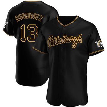 Endy Rodriguez Men's Authentic Pittsburgh Pirates Black Alternate Team Jersey