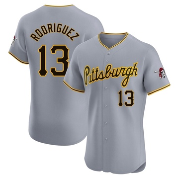 Endy Rodriguez Men's Elite Pittsburgh Pirates Gray Road Jersey