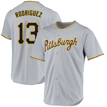 Endy Rodriguez Men's Replica Pittsburgh Pirates Gray Road Jersey