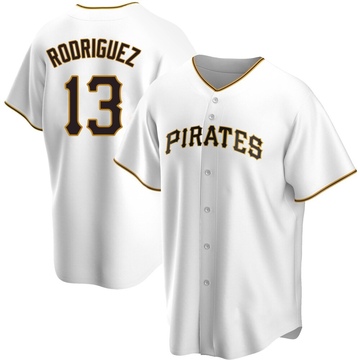 Endy Rodriguez Men's Replica Pittsburgh Pirates White Home Jersey