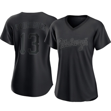 Endy Rodriguez Women's Replica Pittsburgh Pirates Black Pitch Fashion Jersey