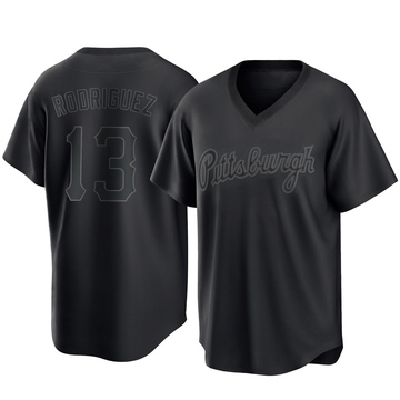 Endy Rodriguez Youth Replica Pittsburgh Pirates Black Pitch Fashion Jersey