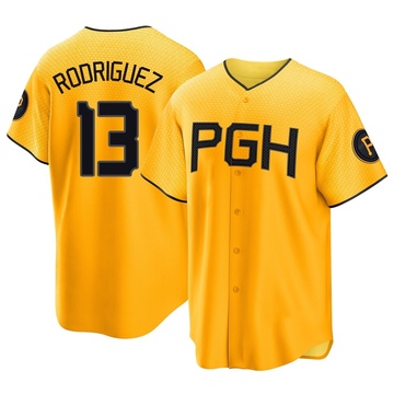 Endy Rodriguez Youth Replica Pittsburgh Pirates Gold 2023 City Connect Jersey