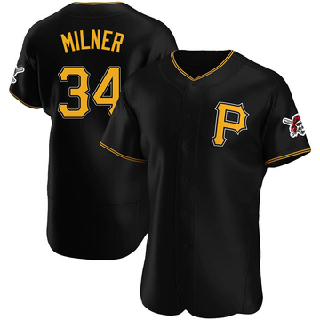 John Milner Men's Authentic Pittsburgh Pirates Black Alternate Jersey