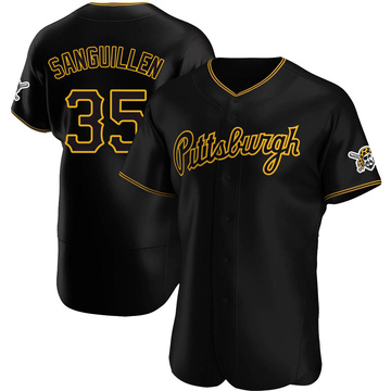 Manny Sanguillen Men's Authentic Pittsburgh Pirates Black Alternate Team Jersey