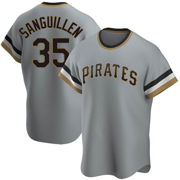 Manny Sanguillen Men's Replica Pittsburgh Pirates Gray Road Cooperstown Collection Jersey