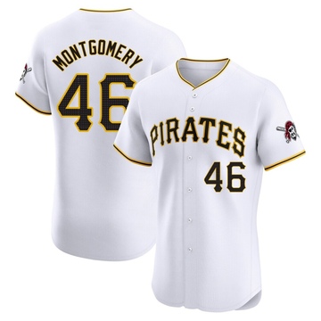 Mason Montgomery Men's Elite Pittsburgh Pirates White Home Jersey