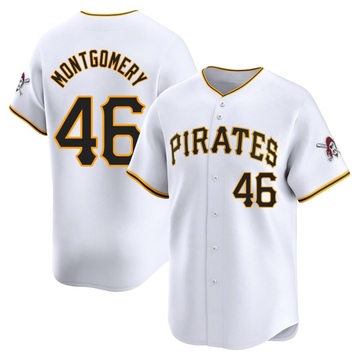 Mason Montgomery Men's Limited Pittsburgh Pirates White Home Jersey