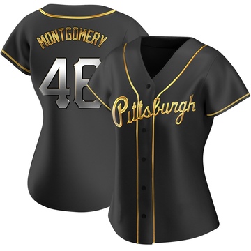 Mason Montgomery Women's Replica Pittsburgh Pirates Black Golden Alternate Jersey