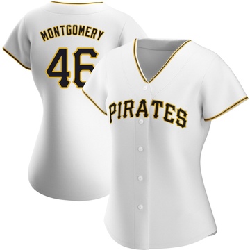 Mason Montgomery Women's Replica Pittsburgh Pirates White Home Jersey