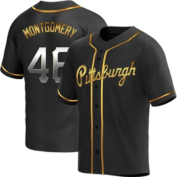 Mason Montgomery Youth Replica Pittsburgh Pirates Black Golden Alternate Jersey