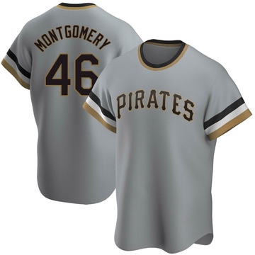 Mason Montgomery Youth Replica Pittsburgh Pirates Gray Road Cooperstown Collection Jersey