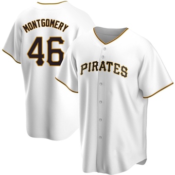 Mason Montgomery Youth Replica Pittsburgh Pirates White Home Jersey