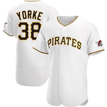 Nick Yorke Men's Authentic Pittsburgh Pirates White Home Jersey