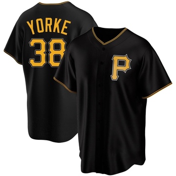 Nick Yorke Men's Replica Pittsburgh Pirates Black Alternate Jersey