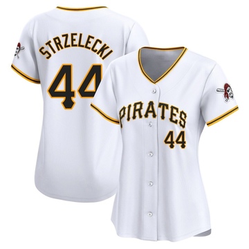 Peter Strzelecki Women's Limited Pittsburgh Pirates White Home Jersey