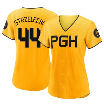Peter Strzelecki Women's Replica Pittsburgh Pirates Gold 2023 City Connect Jersey