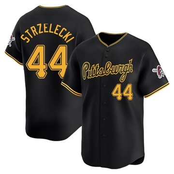 Peter Strzelecki Youth Limited Pittsburgh Pirates Black Alternate Jersey