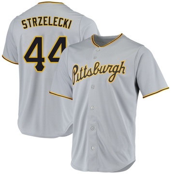 Peter Strzelecki Youth Replica Pittsburgh Pirates Gray Road Jersey