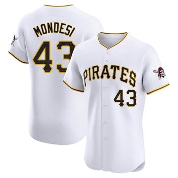 Raul Mondesi Men's Elite Pittsburgh Pirates White Home Jersey