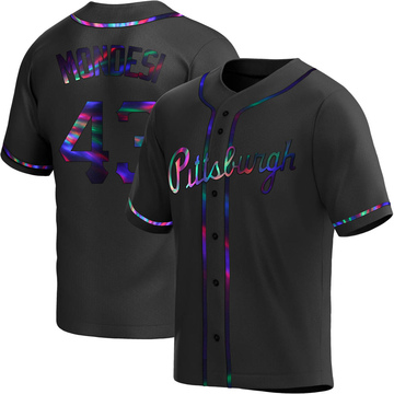 Raul Mondesi Men's Replica Pittsburgh Pirates Black Holographic Alternate Jersey