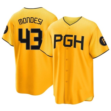 Raul Mondesi Men's Replica Pittsburgh Pirates Gold 2023 City Connect Jersey