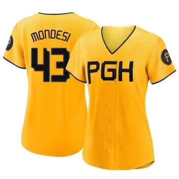 Raul Mondesi Women's Authentic Pittsburgh Pirates Gold 2023 City Connect Jersey