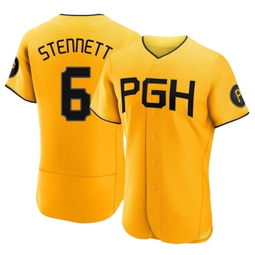Rennie Stennett Men's Authentic Pittsburgh Pirates Gold 2023 City Connect Jersey