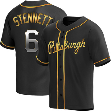 Rennie Stennett Men's Replica Pittsburgh Pirates Black Golden Alternate Jersey