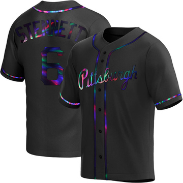 Rennie Stennett Men's Replica Pittsburgh Pirates Black Holographic Alternate Jersey