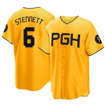 Rennie Stennett Men's Replica Pittsburgh Pirates Gold 2023 City Connect Jersey