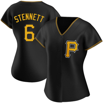 Rennie Stennett Women's Authentic Pittsburgh Pirates Black Alternate Jersey