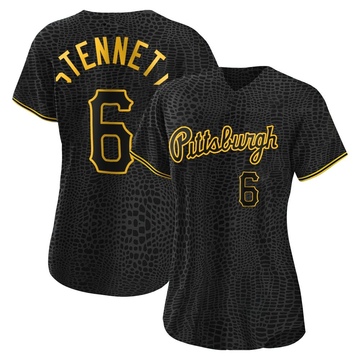 Rennie Stennett Women's Authentic Pittsburgh Pirates Black Snake Skin City Jersey