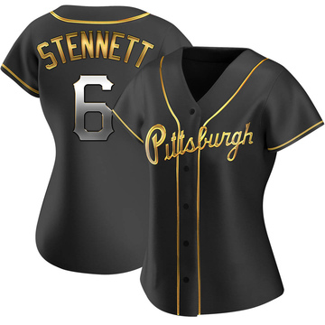 Rennie Stennett Women's Replica Pittsburgh Pirates Black Golden Alternate Jersey
