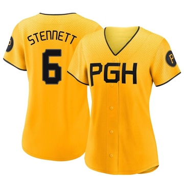 Rennie Stennett Women's Replica Pittsburgh Pirates Gold 2023 City Connect Jersey