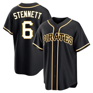 Rennie Stennett Youth Replica Pittsburgh Pirates Black Fashion Out Jersey