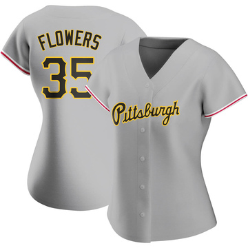 Sean Flowers Women's Authentic Pittsburgh Pirates Gray Road Jersey